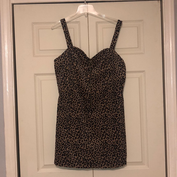 Corduroy Cheetah Dress - Picture 1 of 2